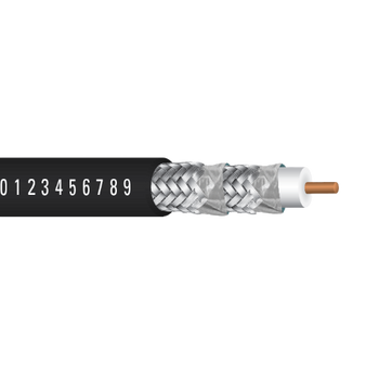 RG6/U Riser Solid Copper Covered Steel 75Ohms Quad Shield Foil Al Braid FR PVC Coaxial Cable