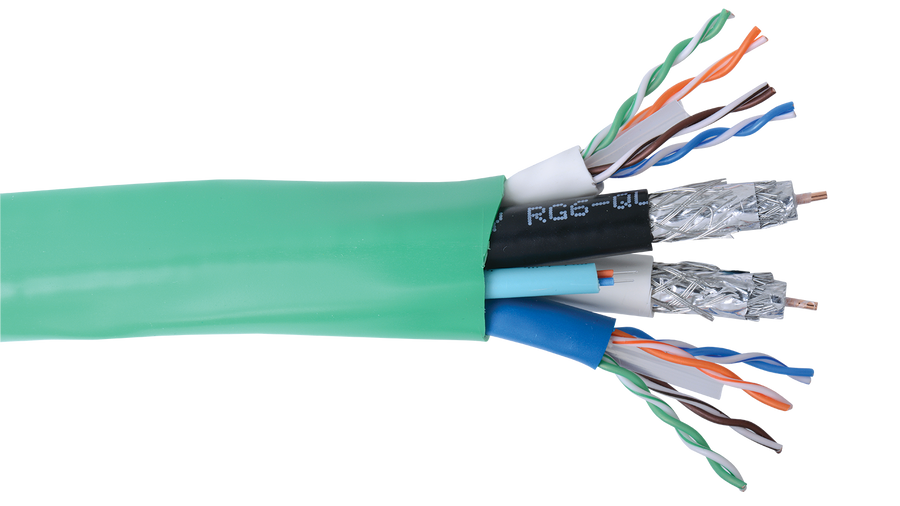 2 CAT 6E 2 RG6 QUAD COMPOSITE CABLE