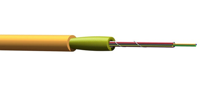 Corning 012TD8-31291-20 12 Fiber OM4 50µm EXT 10G Plenum 3.0 mm Multimode Mic 250 Interconnect Cable