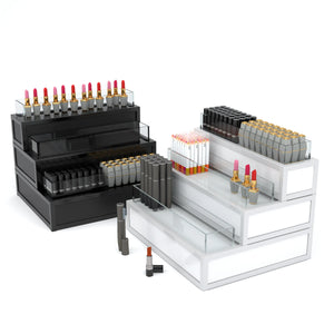 Stackable Display Riser Platforms Medium Riser - Gloss White Finish Econoco DDBRMWHT