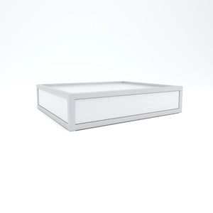 Stackable Display Riser Platforms Medium Riser - Gloss White Finish Econoco DDBRMWHT