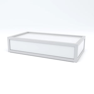 Stackable Display Riser Platforms Medium Riser - Gloss White Finish Econoco DDBRMWHT