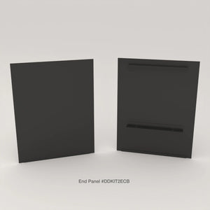 Privacy Panels for Deluxe Display Table Storage Cabinet with Drawers - End Panel Black Econoco DDKIT2ECB