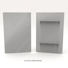 Privacy Panels for Deluxe Glass Showcase Display Cabinet - End Panel Satin Chrome Econoco DDKIT3ECSC