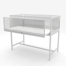 Deluxe Glass Showcase Display Cabinet White Econoco DDKIT3W