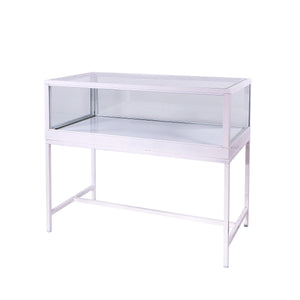 Deluxe Glass Showcase Display Cabinet White Econoco DDKIT3W