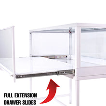 Deluxe Glass Showcase Display Cabinet White Econoco DDKIT3W