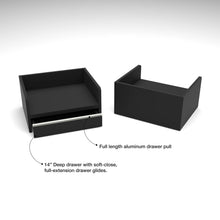 55" Register Wells for Deluxe Cash Wrap Counters - Matte Black Econoco DDRW28MAB