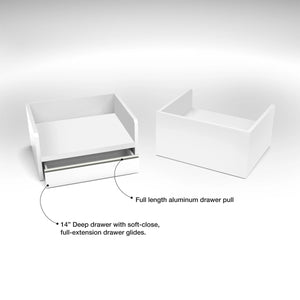55" Register Wells for Deluxe Cash Wrap Counters - Matte White Econoco DDRW28