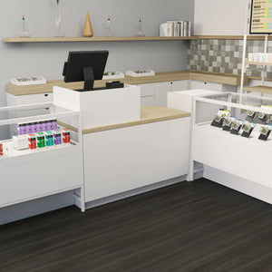 55" Register Wells for Deluxe Cash Wrap Counters - Matte White Econoco DDRW28