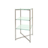 Folding Glass Tower with Chrome Finish Econoco FLT37CGLS