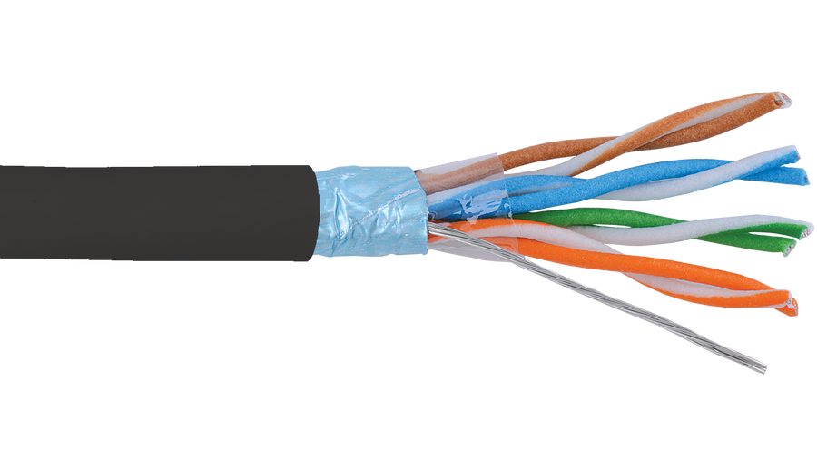 LOW VOLTAGE SHIELDED CAT5E SOLID BARE ANNEALED COPPER HIGH PERFORMANCE DATA CABLE