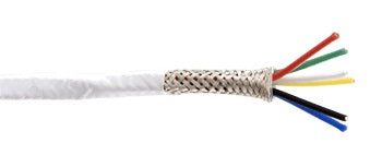 Alpha Wire 2820/2 16 AWG 2 Conductor Braid 600V TFE Insulation High/Low Temperature Cable