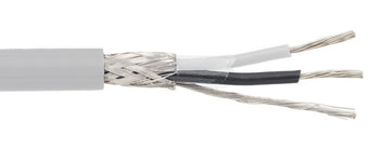 Alpha Wire 72402 24 AWG 2 Conductor Braid 600V FEP Jacket High/Low Temperature Cable