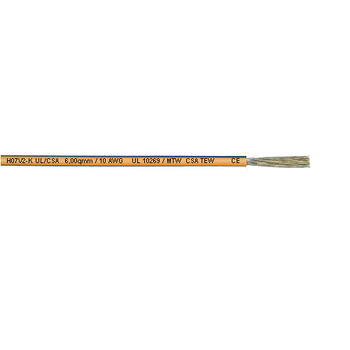 10 AWG 1 Cores H05V2-K UL / H07V2-K UL / CSA AWM / MTW Tinned Copper PVC Flexible Lead Wire 35110