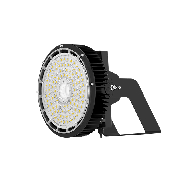 Aeralux Jasper 600-Watts 5000k CCT Black 90˚ Beam Angle 120V-277V Outdoor Stadium Light