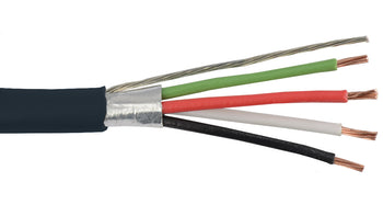 Alpha Wire M13222 24 AWG 2 Conductor Foil Shield PE Insulation 300V Communication and Control Cable