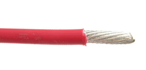 M22759/11-26-2 26 AWG Red Silver Plated Copper Conductor Extruded PTFE Cable