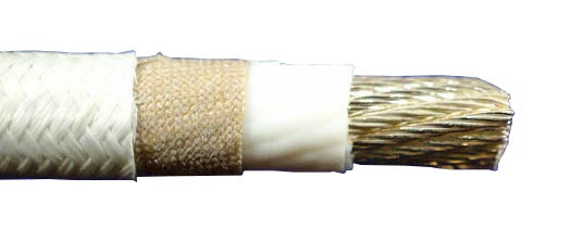 M22759/01-18-96 18 AWG White Blue Silver Plated Copper Conductor PTFE Glass Tape Cable