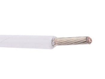 M22759/5-22-9 22 AWG White Silver Plated Copper Conductor Mineral Filled Extruded PTFE Cable