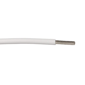 M22759/6-16-9 16 AWG White Nickel Plated Copper Conductor Mineral Filled Extruded PTFE Cable