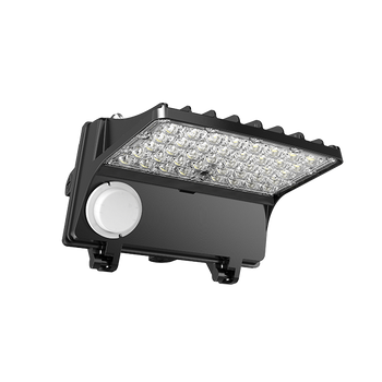 Aeralux Motisi 40-Watts 120V-277V 4000K CCT Black Emergency Back-up Battery Wall Pack Light