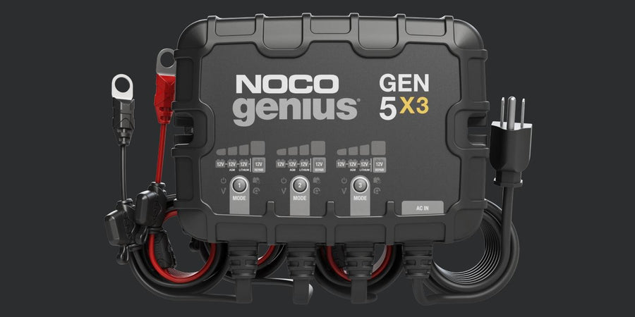 12V GEN 3-Bank, 15-Amp On-Board Battery Charger Max 220Watts NOCO GEN5X3 (Pack of 4)