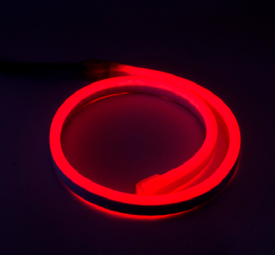 Neon-style Line Voltage Flexible Led Strip Lights 1.5W Red 120VAC 60 per foot Lumens