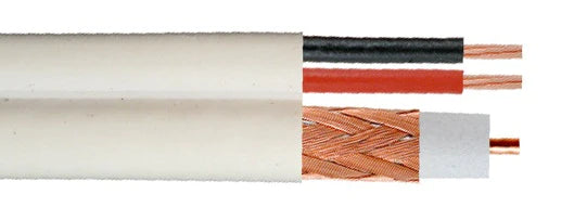 RG6Q 18(1) CCS Quad SHLD Foam AL/60%/AL/40% AL Braid PVC CM Coaxial Cable White 1000 RIB