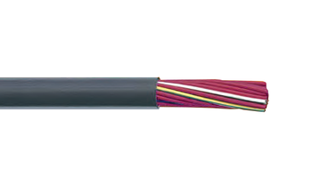 Alpha Wire F12007RW 12 AWG 7 Conductor Red Unshielded PVC Insulation 600V Industrial Series F Continuous Flex Cable