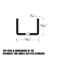 72" Medium Weight 1/2" Slots On 1" Center - Slotted Standard Satin Zinc Econoco SS10/72 (Pack of 10)