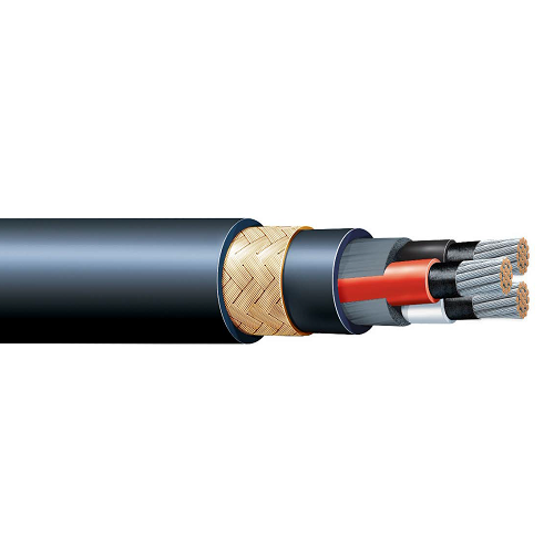 P-LSXTPO-BS3C373 373 MCM 3 Core IEEE 1580 Type LSXTPO Armored And Sheathed LSHF Flame Retardant Power Cable