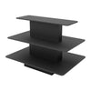 3-Tier Melamine Rectangular Table Black Econoco WD3RTBK