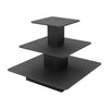 3-Tier Melamine Square Table Black Econoco WD3SQBK