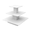 3-Tier Melamine Square Table White Econoco WD3SQWH