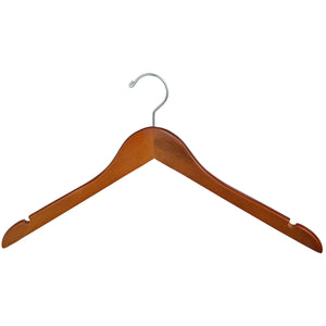 17" Wooden Wishbone Blouse Dress Hanger Econoco WH1731TSC (Pack of 100)