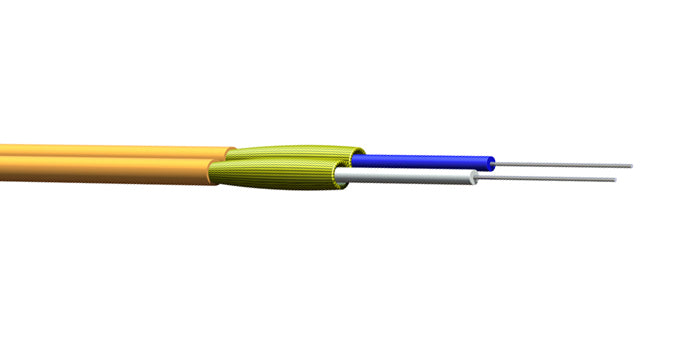 Corning 002T51-31180-24 2 Fiber 2.8mm OM3 Riser Multimode 50µm Zip Cord Tight Buffered Cable