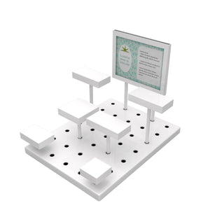 Modular Multi-Level Display Riser Kits Small Unit In Gloss White Finish Econoco ZNKIT1GW