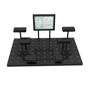 Modular Multi Level Display Riser Kits - Large Unit In High Gloss Black Finish Econoco ZNKIT2GB